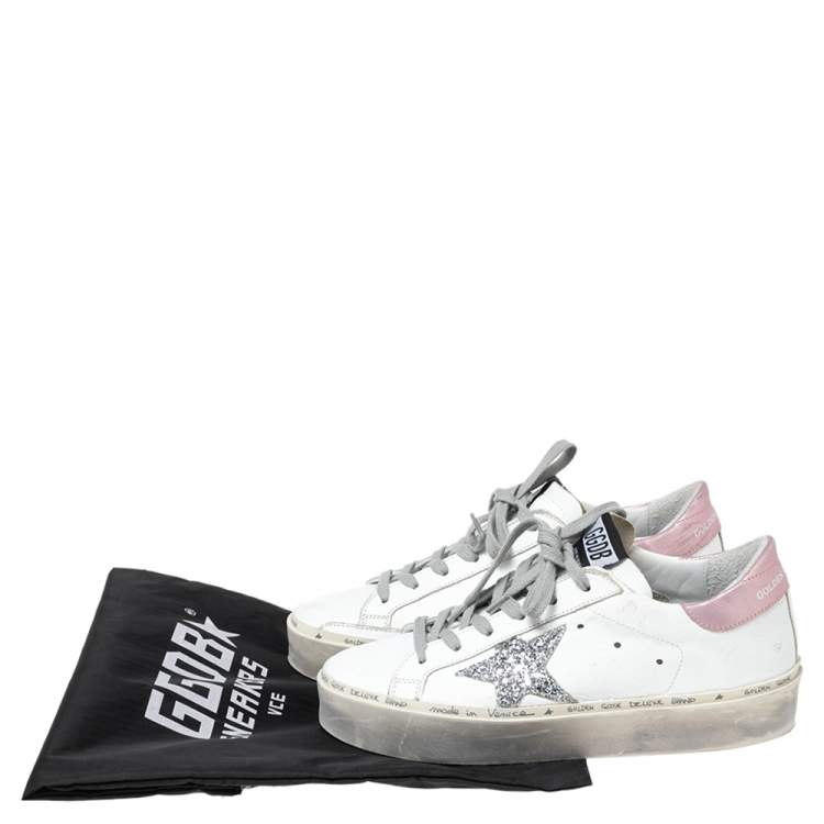 مملوكة مسبقًا Golden Goose White Leather Superstar  Sneakers Size 35