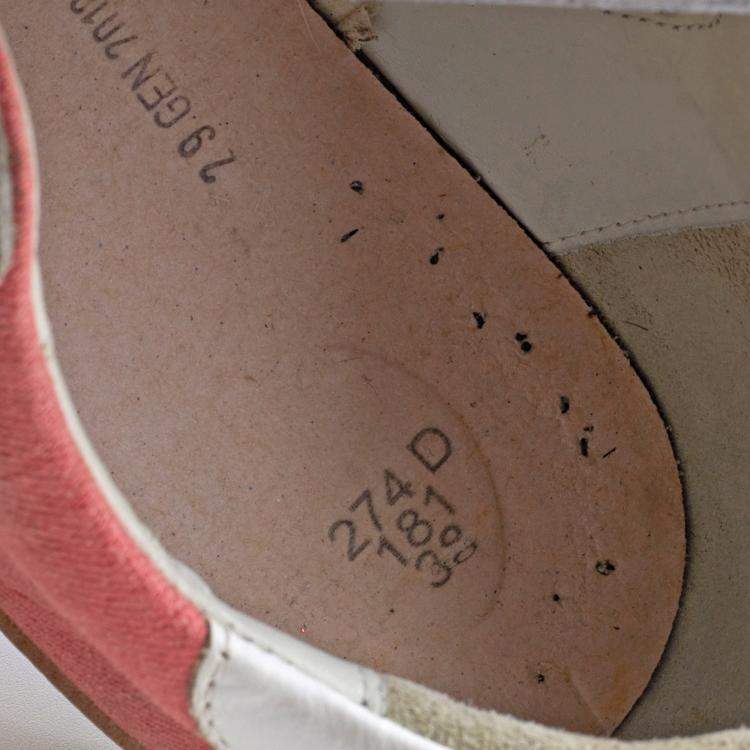 Pre Owned Golden Goose Multicolor Denim and Suede Superstar Sneakers Size 38