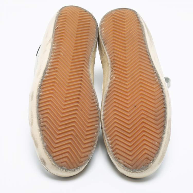 مملوكة مسبقًا Golden Goose White/Black Leather Superstar Low-Top Sneakers Size 38
