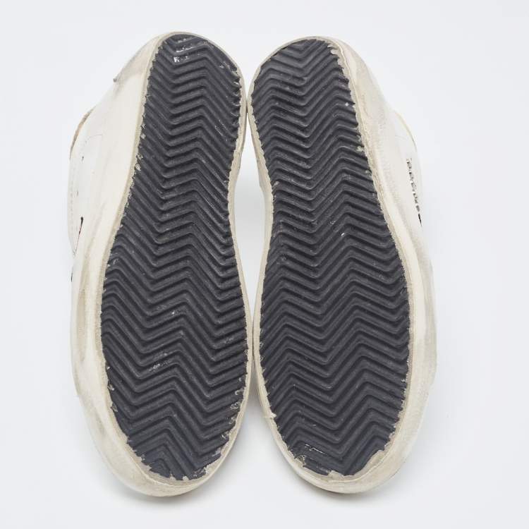 مملوكة مسبقًا Golden Goose White Leather Superstar Low Top Sneakers Size 35