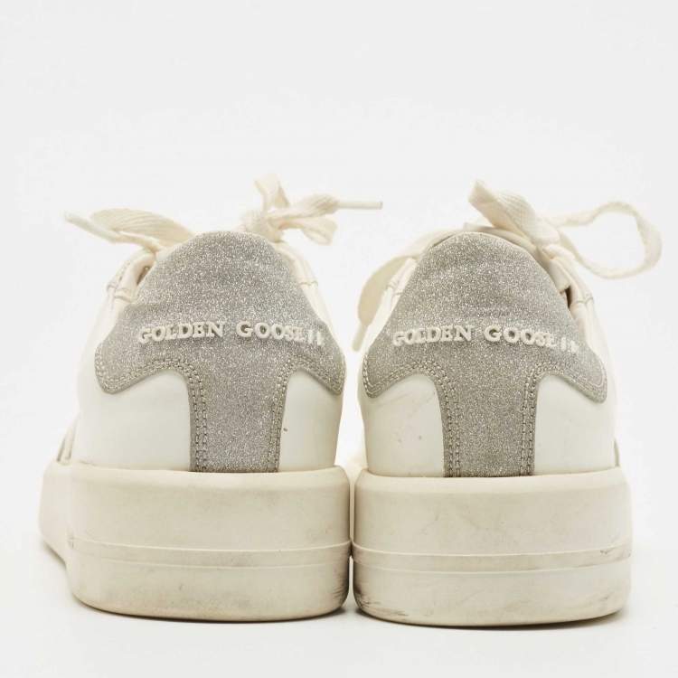 Pre Owned Golden Goose White Leather Superstar Low Top Sneakers Size 39