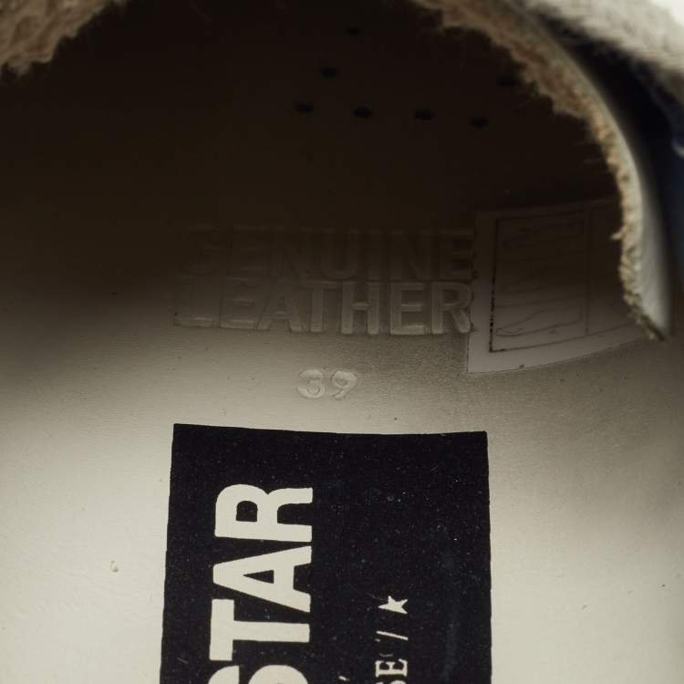 Pre Owned Golden Goose White Leather Superstar Sneakers Size 39