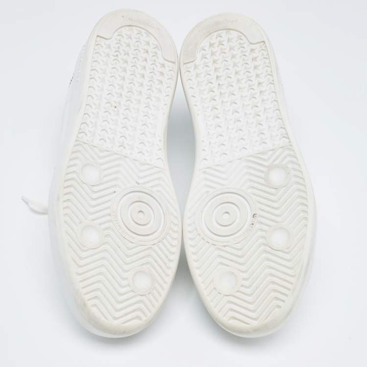 Pre Owned Golden Goose White Leather and Calf Hair PureStar Sneakers Size 41