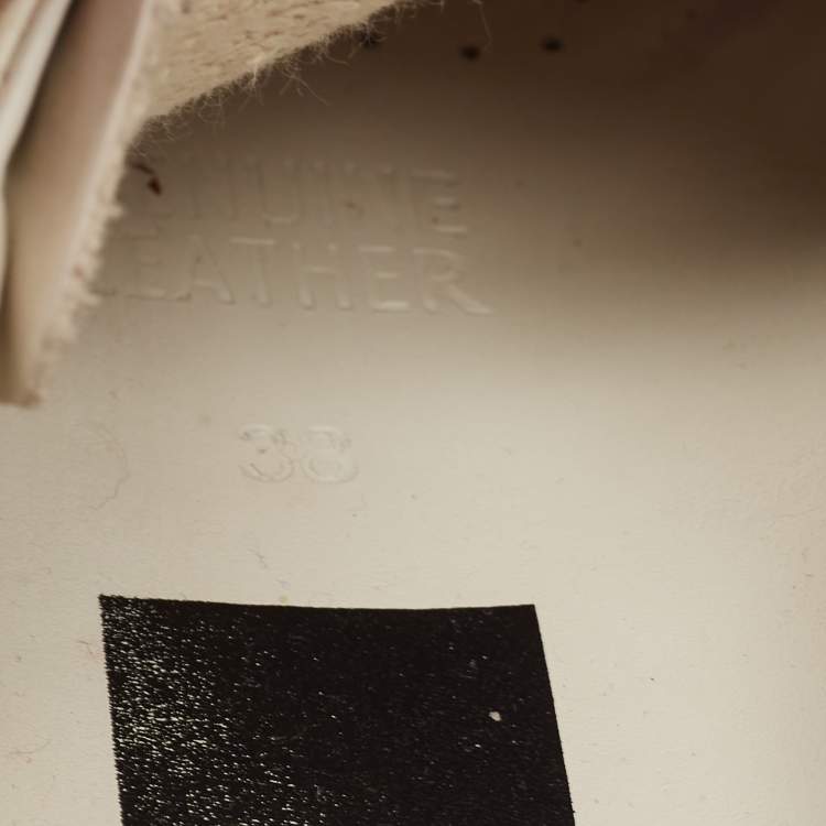 Pre Owned Golden Goose White Leather Hi Star Low Top Sneakers Size 38