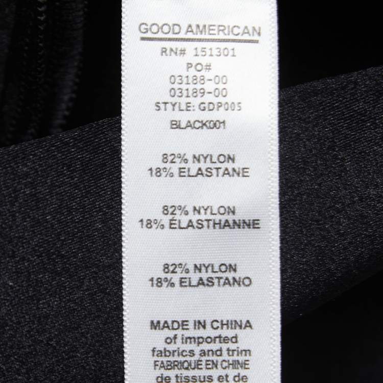 Pre Owned Good American Black Nylon Leggings XS