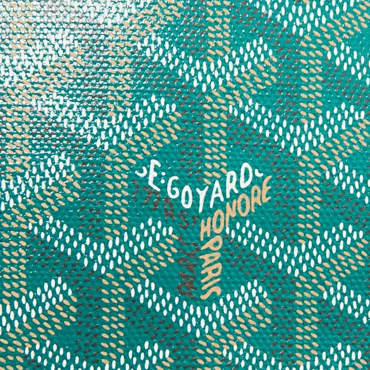 Pre Owned Goyard Green Goyardine Coated Canvas Jouvence GM Toiletry Bag