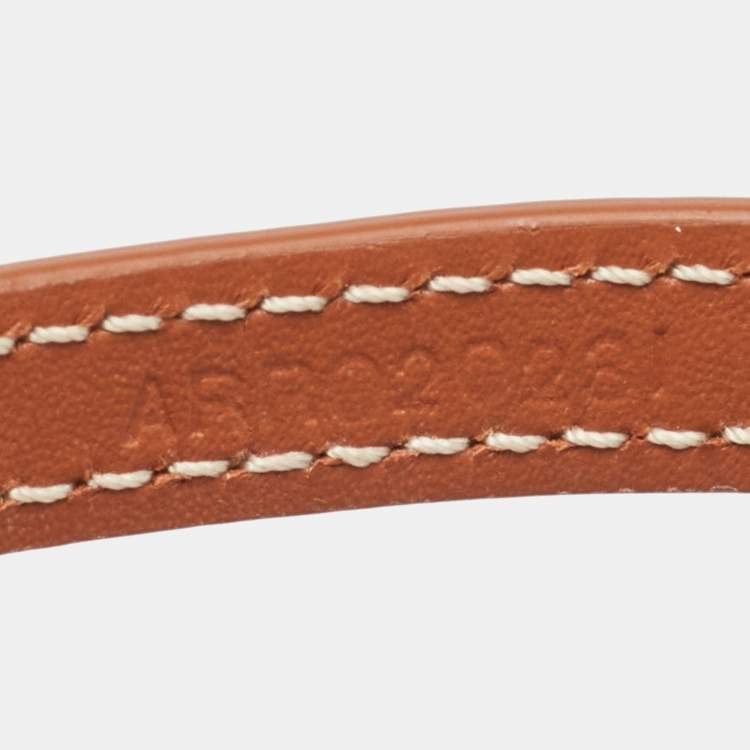 Pre Owned Goyard Black/Brown Goyardine Coated Canvas and Leather Wrap Edmond Bracelet