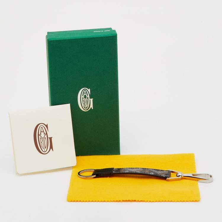 Pre Owned Goyard Black Goyardine Coated Canvas and Leather Mousqueton Key Ring