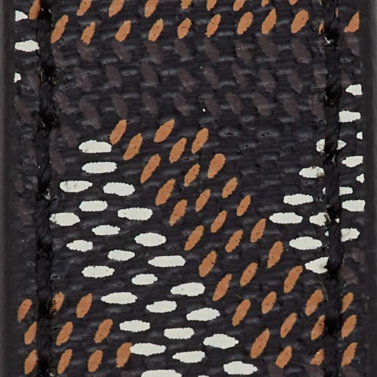 Pre Owned Goyard Black Goyardine Coated Canvas and Leather Mousqueton Key Ring
