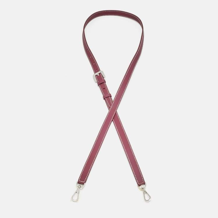 Pre Owned Goyard PM Bag Shoulder Strap Burgundy Leather