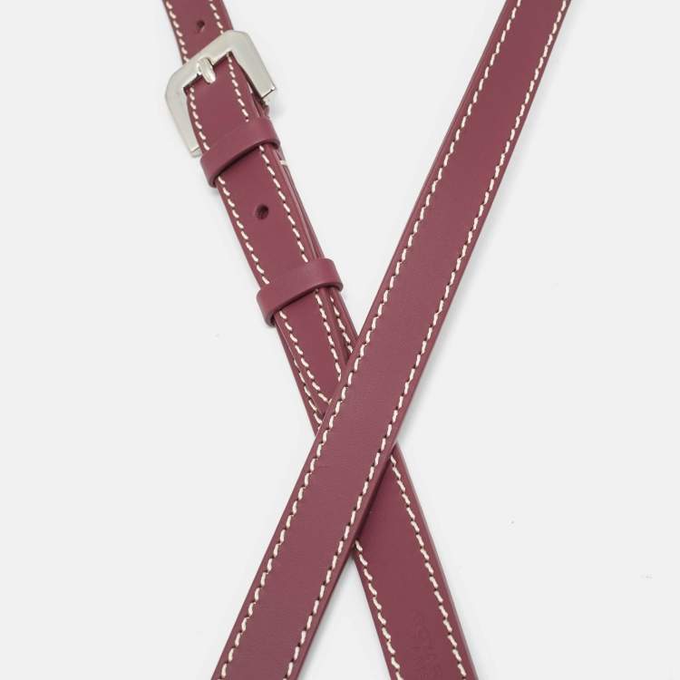 Pre Owned Goyard PM Bag Shoulder Strap Burgundy Leather
