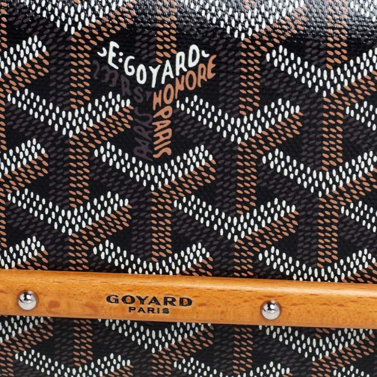 Pre Owned Goyard Black Goyardine Coated Canvas and Leather Monte Carlo Phone Case