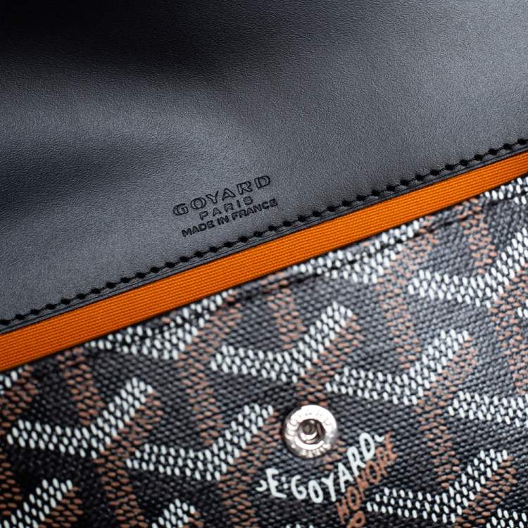 Pre Owned Goyard Black Goyardine Coated Canvas and Leather Monte Carlo Phone Case
