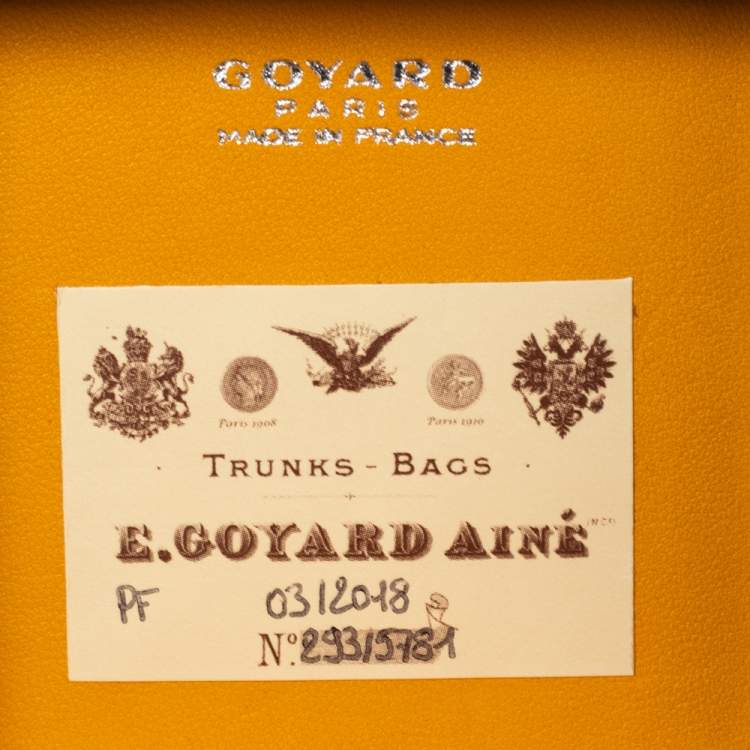 Pre Owned Goyard Black Goyardine Coated Canvas Regence Mini Trunk Jewelry Case