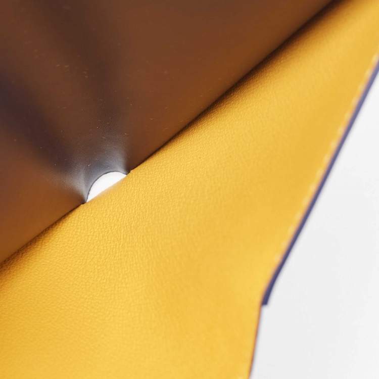 Pre Owned Goyard Navy Blue Goyardine Coated Canvas Moliere Bifold Wallet