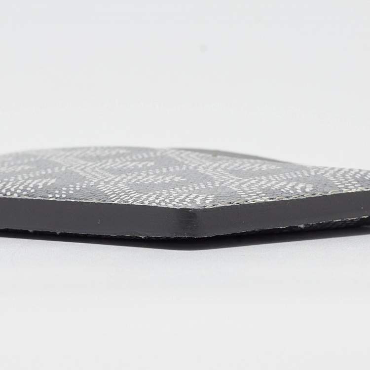 Pre Owned Goyard Grey Goyardine Coated Canvas and Leather Saint Sulpice Card Holder