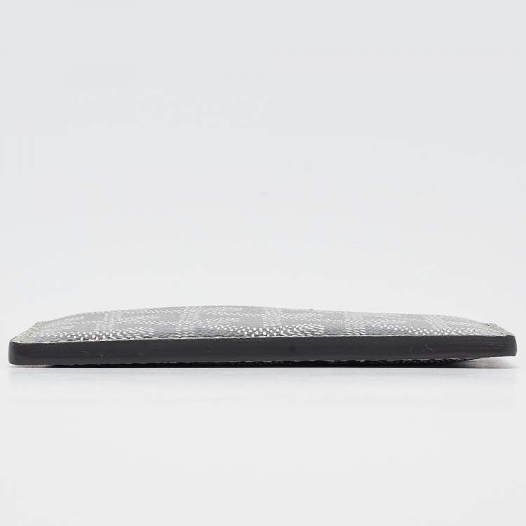 Pre Owned Goyard Grey Goyardine Coated Canvas and Leather Saint Sulpice Card Holder
