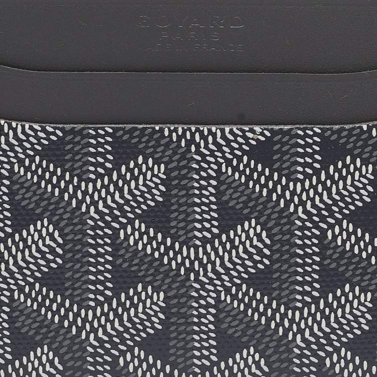 Pre Owned Goyard Grey Goyardine Coated Canvas and Leather Saint Sulpice Card Holder