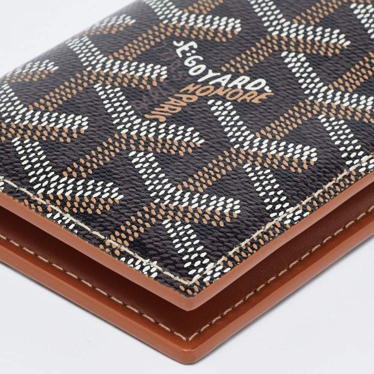Pre Owned Goyard Brown Goyardine Coated Canvas Saint Pierre Bifold Card Holder 