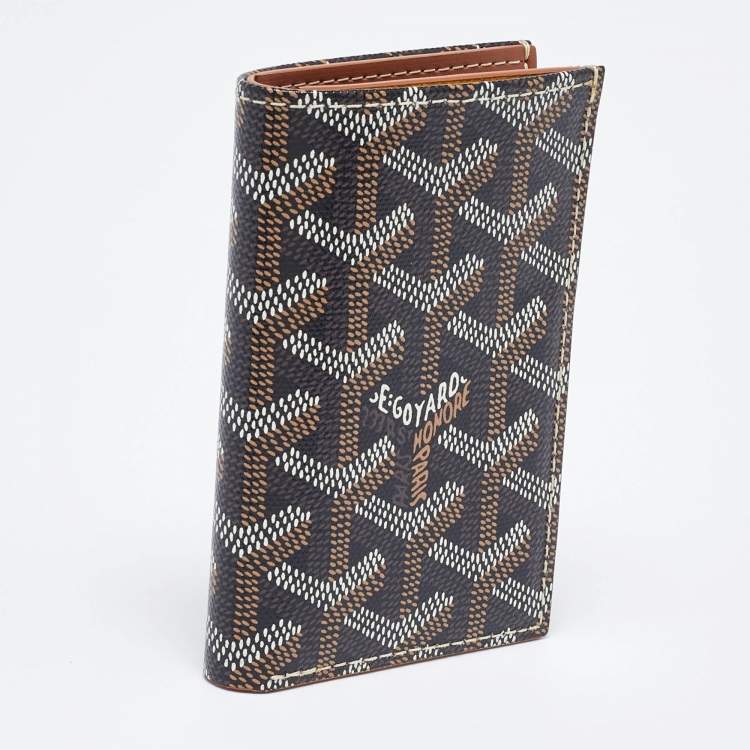 Pre Owned Goyard Brown Goyardine Coated Canvas Saint Pierre Bifold Card Holder 