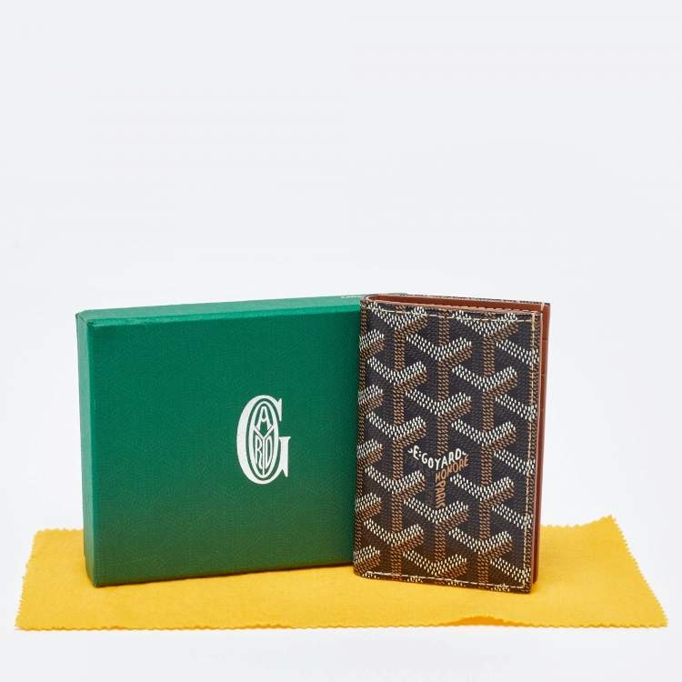 Pre Owned Goyard Brown Goyardine Coated Canvas Saint Pierre Bifold Card Holder 
