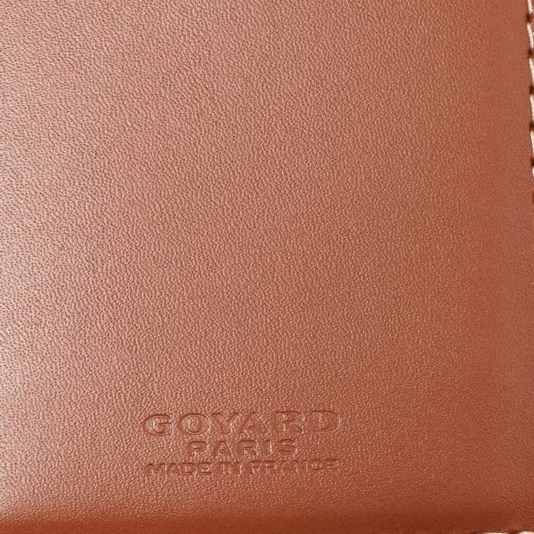 Pre Owned Goyard Brown Goyardine Coated Canvas Saint Pierre Bifold Card Holder 