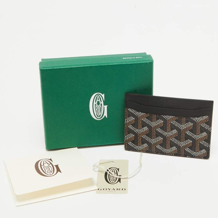 مملوكة مسبقًا Goyard Black Goyardine Coated Canvas and Leather Saint Sulpice Card Holder