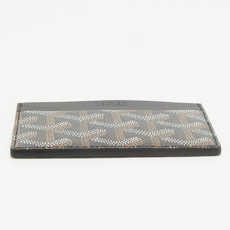 مملوكة مسبقًا Goyard Black Goyardine Coated Canvas and Leather Saint Sulpice Card Holder
