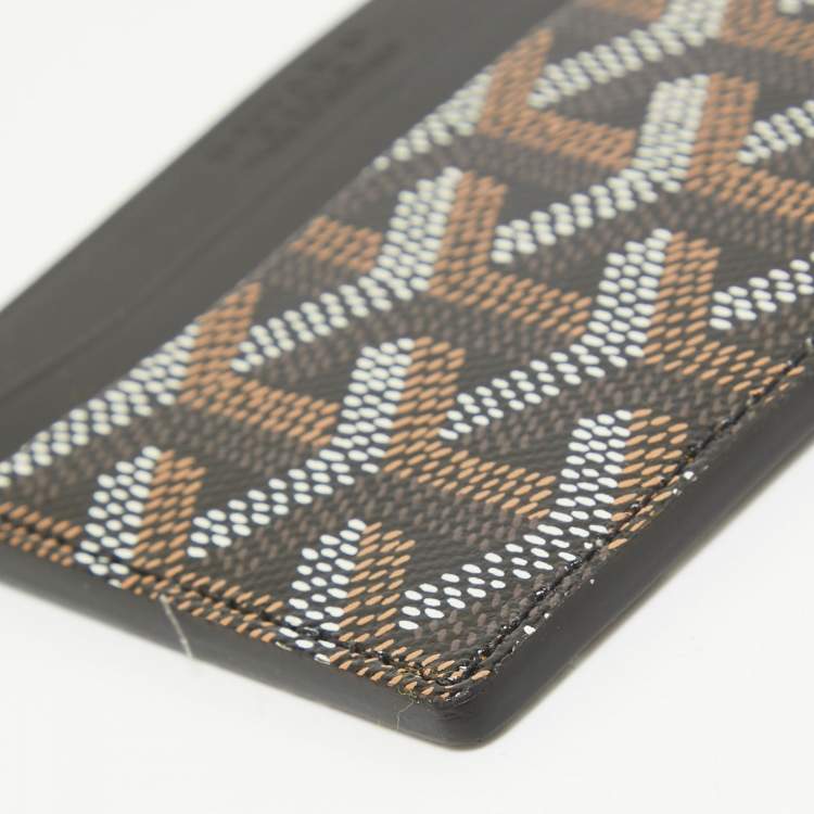 مملوكة مسبقًا Goyard Black Goyardine Coated Canvas and Leather Saint Sulpice Card Holder