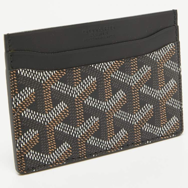مملوكة مسبقًا Goyard Black Goyardine Coated Canvas and Leather Saint Sulpice Card Holder