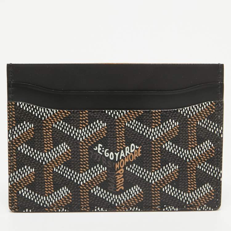 مملوكة مسبقًا Goyard Black Goyardine Coated Canvas and Leather Saint Sulpice Card Holder