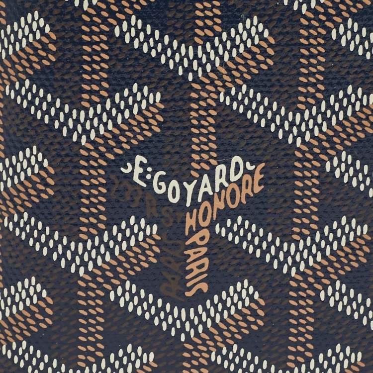 Pre Owned Goyard Blue Goyardine Coated Canvas Saint Pierre Bifold Card Holder