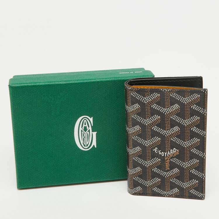 Pre Owned Goyard Black Goyardine Coated Canvas Saint Pierre Card Holder