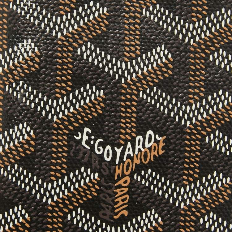 Pre Owned Goyard Black Goyardine Coated Canvas Saint Pierre Card Holder