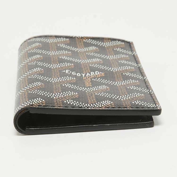Pre Owned Goyard Black Goyardine Coated Canvas Saint Pierre Card Holder
