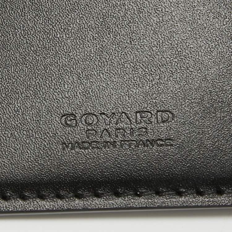 Pre Owned Goyard Black Goyardine Coated Canvas Saint Pierre Card Holder