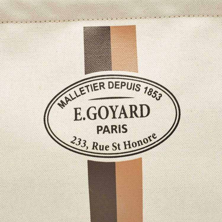 Pre Owned Goyard Light Beige Canvas Necessaire Organizer Pouch