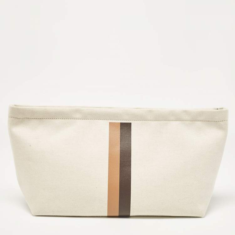 Pre Owned Goyard Light Beige Canvas Necessaire Organizer Pouch