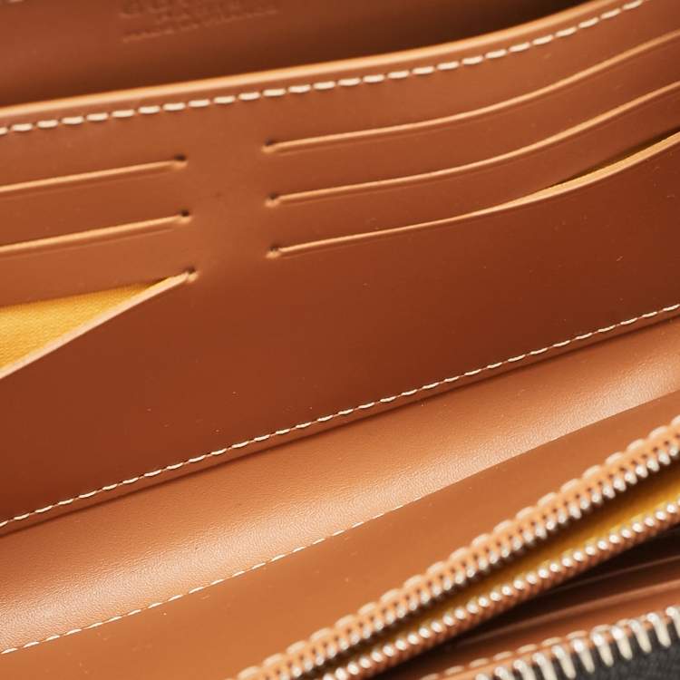 Pre Owned Goyard Brown Goyardine Coated Canvas Matignon GM Wallet