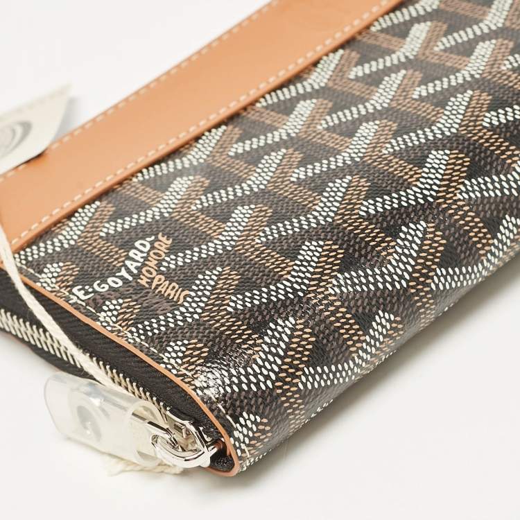 Pre Owned Goyard Brown Goyardine Coated Canvas Matignon GM Wallet