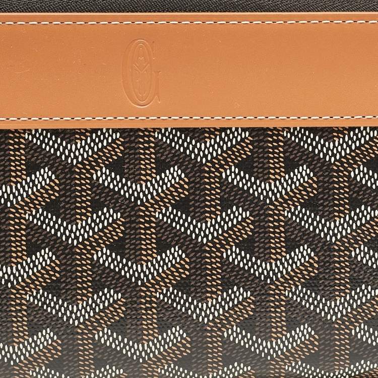 Pre Owned Goyard Brown Goyardine Coated Canvas Matignon GM Wallet