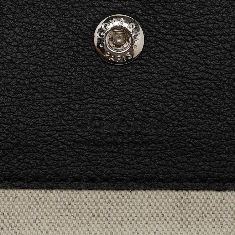 Pre Owned Goyard Black Goyardine Coated Canvas and Leather Saint Louis GM Tote