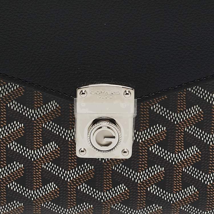 Pre Owned Goyard Black Goyardine Coated Canvas and Leather Chypre Wallet