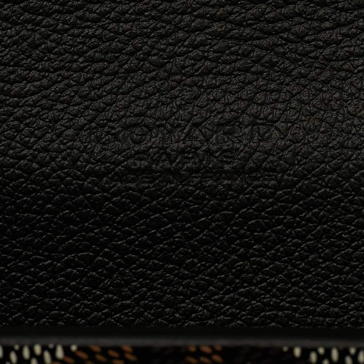 Pre Owned Goyard Black Goyardine Coated Canvas and Leather Chypre Wallet