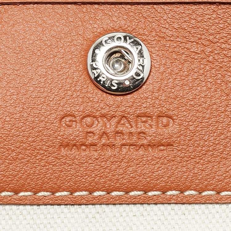 Pre Owned Goyard Black/Tan Goyardine Coated Canvas and Leather Mini Reversible Anjou Tote