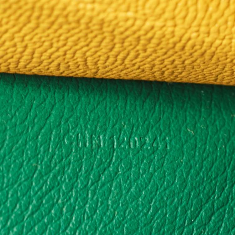 Pre Owned Goyard Green Goyardine Coated Canvas and Leather Chypre Wallet