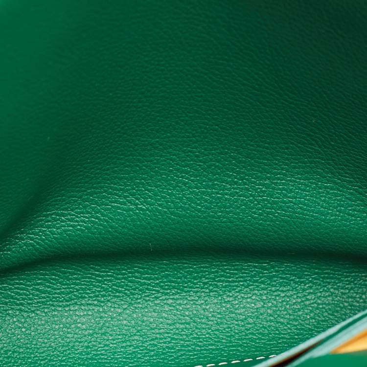 Pre Owned Goyard Green Goyardine Coated Canvas and Leather Chypre Wallet