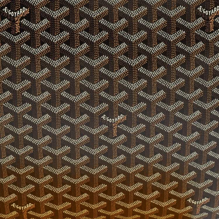 Pre Owned Goyard Black Goyardine Coated Canvas and Leather Senat MGM Pouch