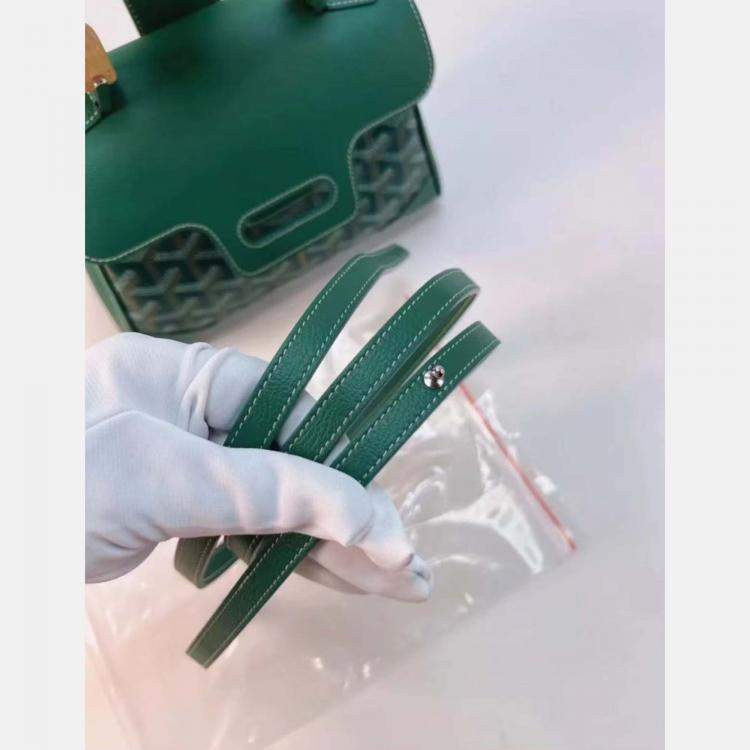 Pre Owned Goyard Green Goyardline Saigon Mini Bag
