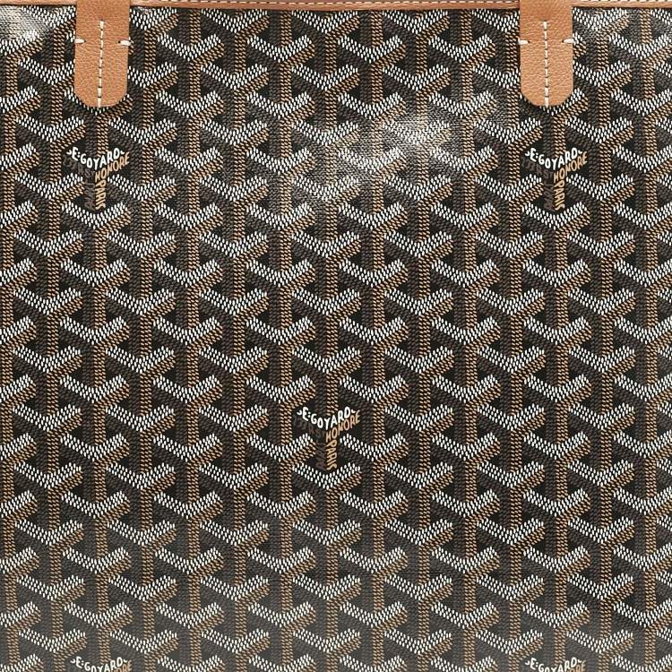 Pre Owned Goyard Brown Goyardine Coated Canvas and Leather Artois MM Tote